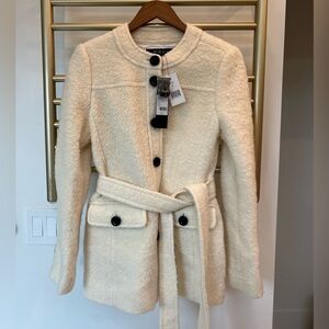 Toccin Women's Ivory belted Jacket size 4